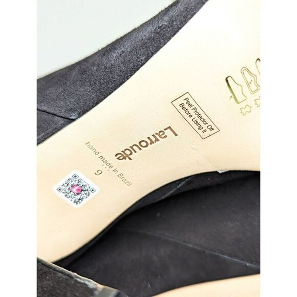 Larroude Kate Heels Boots Black Suede Knee High Stiletto Size 9 (MSRP $525) - Picture 11 of 12